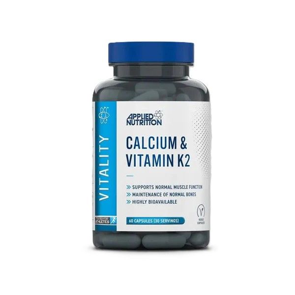 Applied Nutrition kaltsium ja vitamiin K2 – 60 kapslit