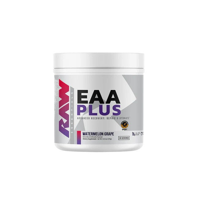 Raw Nutrition EAA Plus, arbuusi ja viinamarja maitseline – 399 g