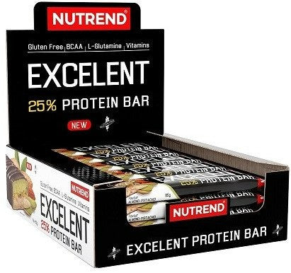 Nutrend Excelent 25 % topeltvalgubatoon, sidruni-kohupiima ja vaarika-jõhvikaga – 18 x 85 g