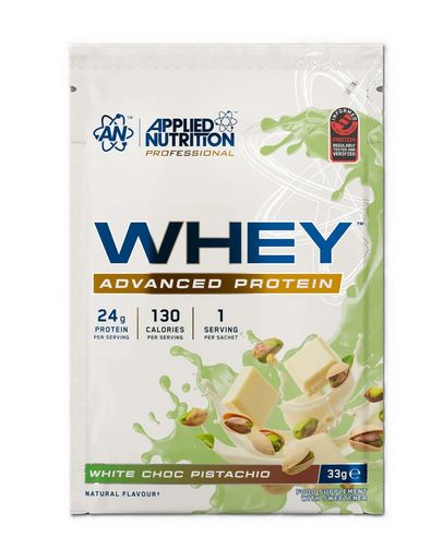 Applied Nutrition Critical Whey, valge šokolaadi ja pistaatsia maitse – 33 g (1 portsjon)