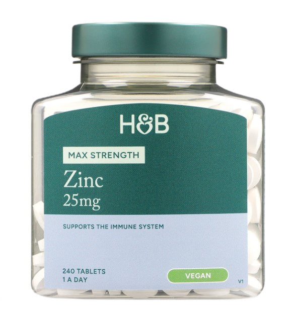Holland & Barrett tsink, maksimaalne tugevus, 25 mg – 240 tabletti