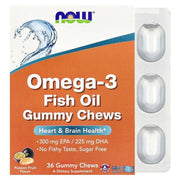 NOW Foods Omega-3 kalaõli kummikommid kannatuslillega – 36 kummikommi