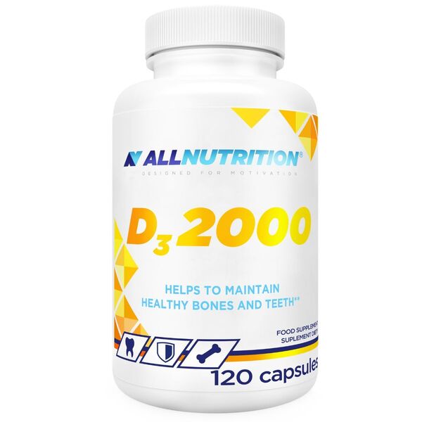 Allnutrition D3-vitamiin 2000, 2000 RÜ – 120 kapslit