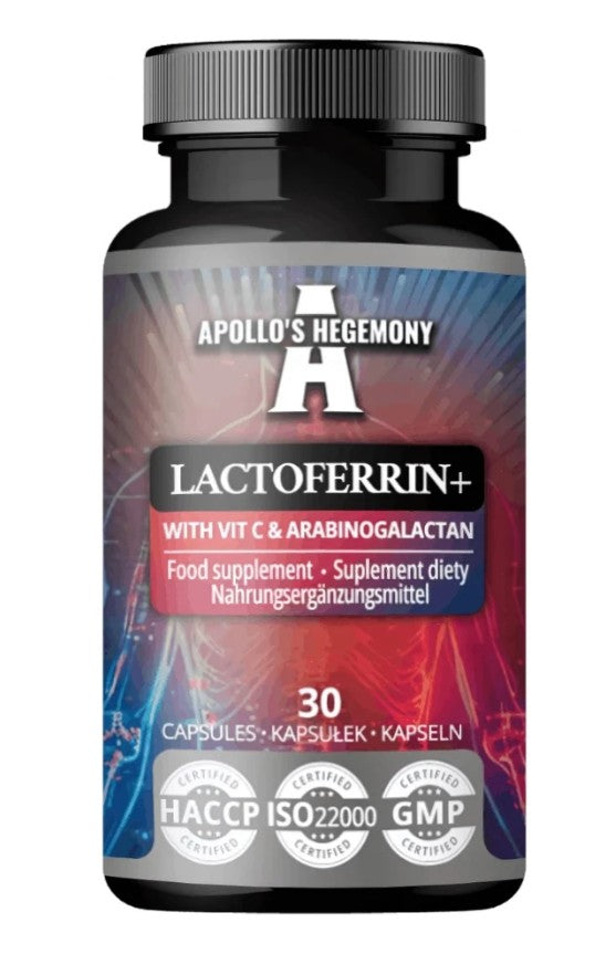 Apollo's Hegemony Laktoferriin+ C-vitamiini ja arabinogalaktaaniga – 30 kapslit