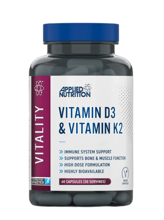Applied Nutrition D3-vitamiini ja K2-vitamiini – 60 kapslit