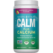 Natural Vitality Loomulik elujõud, loomulik rahustamine ja kaltsium, vaarika- ja sidrunimaitseline – 453 g
