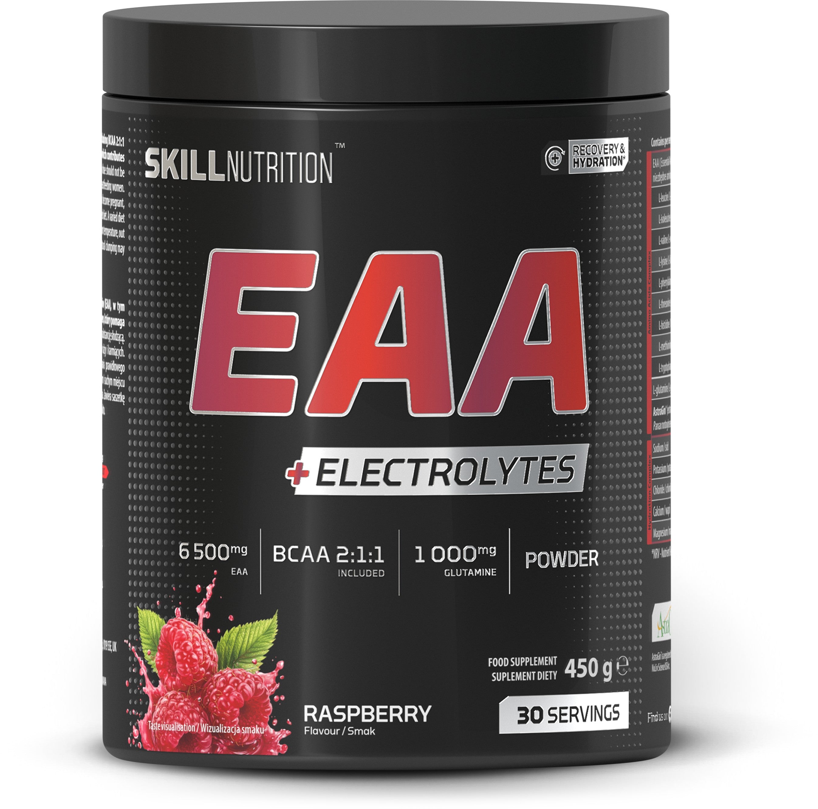 Skill Nutrition EAA + elektrolüüdid, vaarikamaitseline - 450 g
