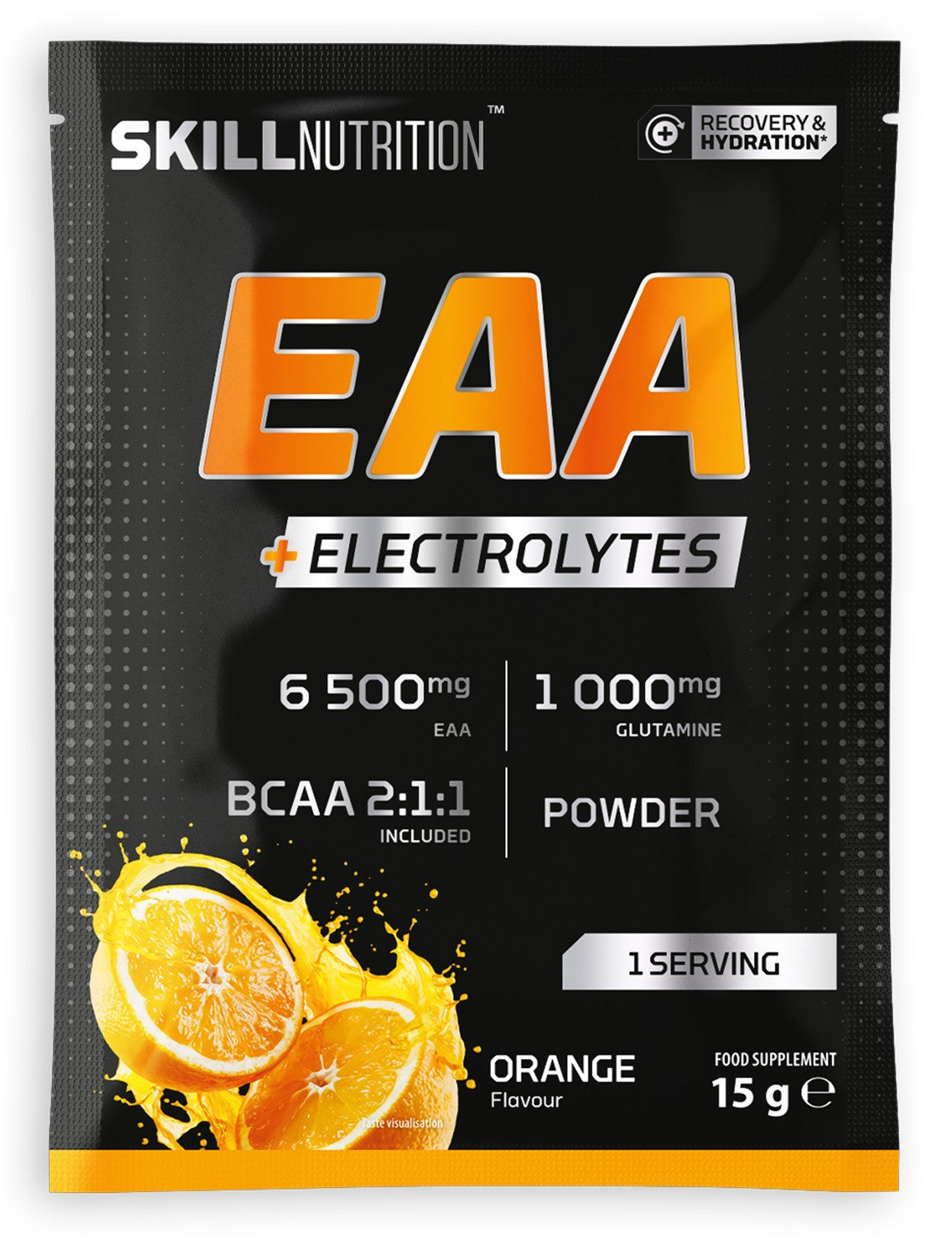 Skill Nutrition EAA + elektrolüüdid, apelsini maitse – 15 g (1 portsjon)