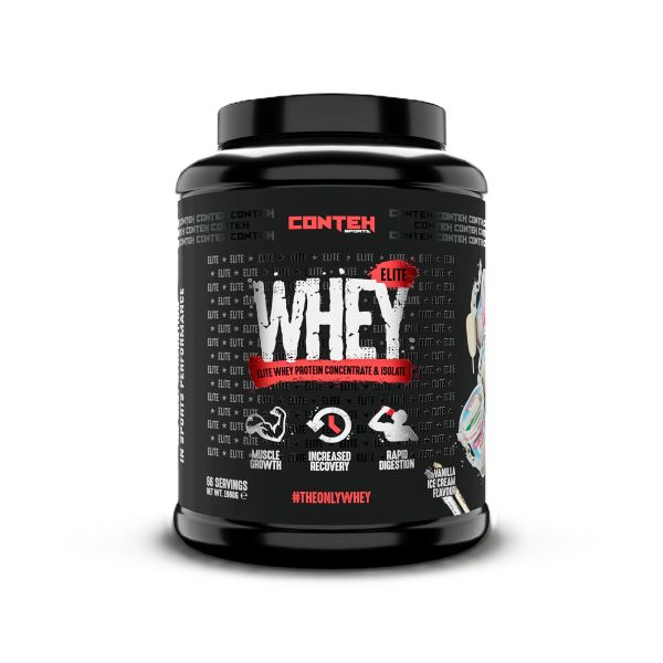 Conteh Sports Whey Elite, vanillijäätis – 1980 g