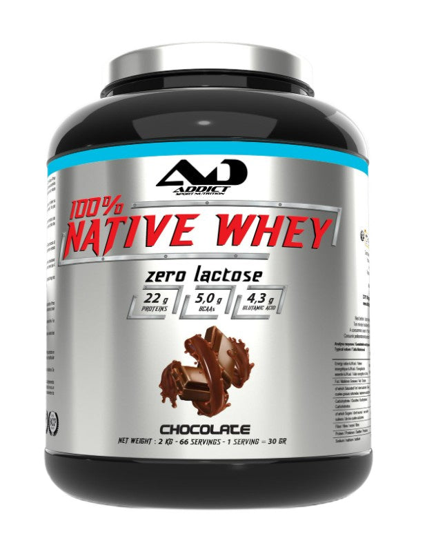 Addict Sport Nutrition 100% laktoosivaba vadakuvalk, šokolaadimaitseline – 2000 g
