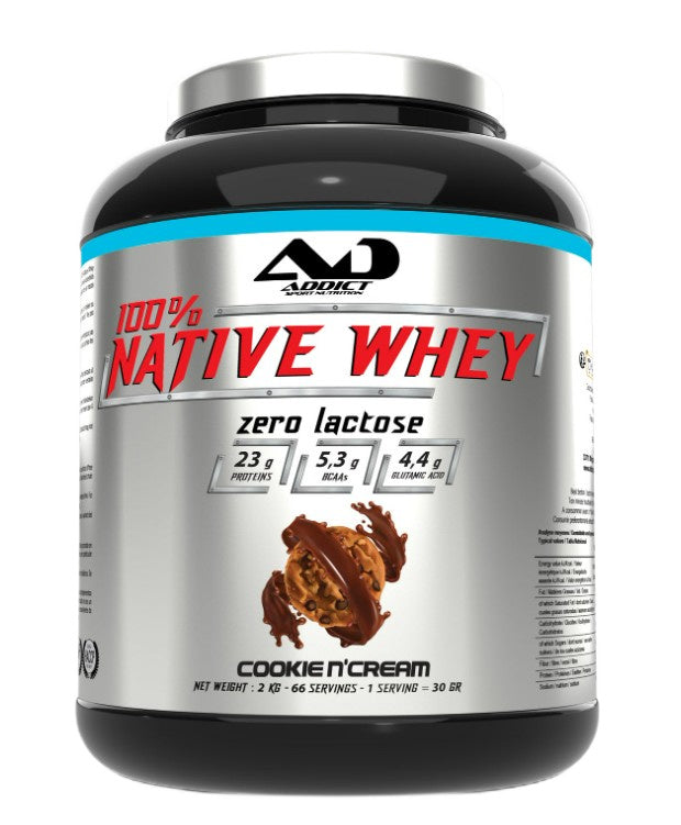 Addict Sport Nutrition 100% laktoosivaba vadakuvalk, küpsise- ja kooremaitseline – 2000 g