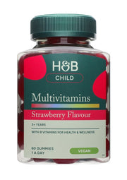 Holland & Barretti maasikamaitselised laste multivitamiini kummikommid – 60 kummikommi