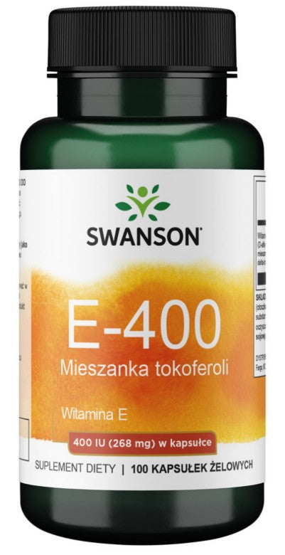 Swanson E-vitamiin – 400 IU tokoferoolide segu – 100 geelkapslit