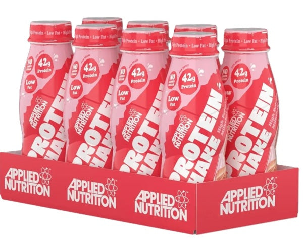 Applied Nutrition kõrge valgusisaldusega maasika-koorekokteil – 8 x 500 ml.