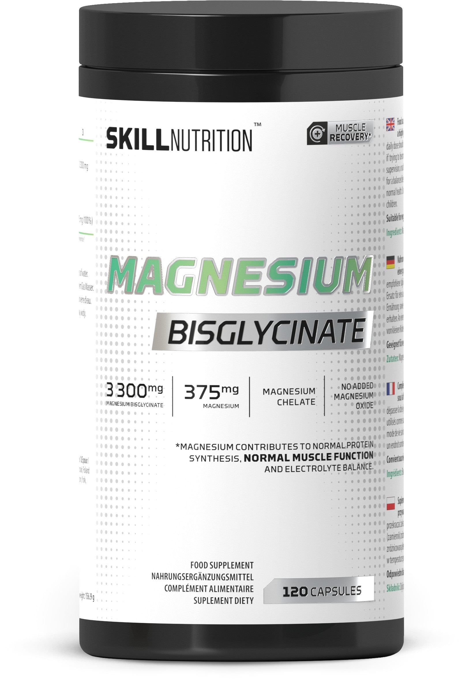 Skill Nutrition magneesiumbisglütsinaat – 120 kapslit