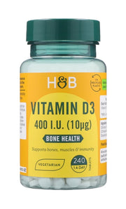 Holland & Barrett D3-vitamiin, 10 mcg – 240 tabletti