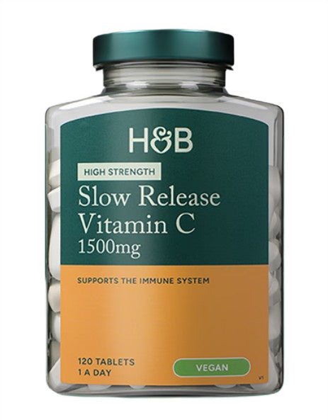 Holland & Barretti suure tugevusega, aeglaselt vabanev C-vitamiin, 1500 mg – 120 tabletti
