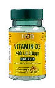 Holland & Barrett D3-vitamiin, 10 mcg – 120 tabletti