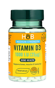 Holland & Barrett D3-vitamiin, 25 mcg – 120 tabletti
