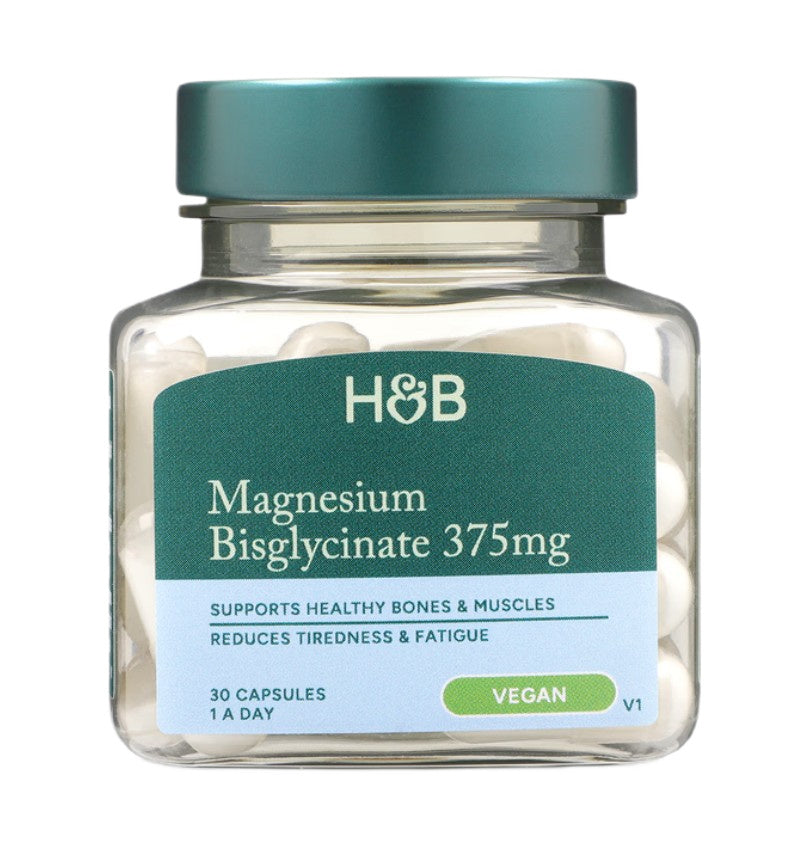 Holland & Barrett magneesiumbisglütsinaat, 375 mg – 30 kapslit