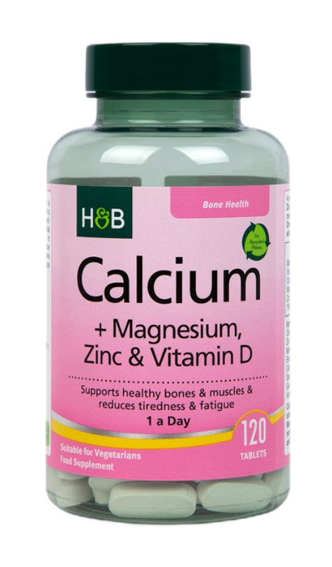 Holland & Barrett kaltsiumi + magneesiumi, tsingi ja D-vitamiini tablettide komplekt – 120 tabletti