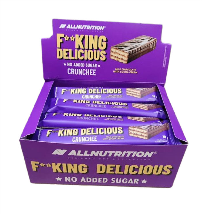 Allnutrition Fitking Delicious Crunchee piimašokolaadi ja kakaokreemi krõpsud – 20 x 18 g