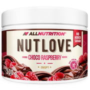 Allnutrition Nutlove, krõbedad šokolaadi- ja vaarikamaitselised laastud – 500 g