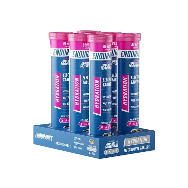 Applied Nutrition Endurance Hydration elektrolüütidega kihisevad tabletid, marjamaitselised – 6 x 20 tabletti