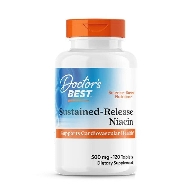 Doctor's Best pika toimega niatsiin, 500 mg – 120 tabletti