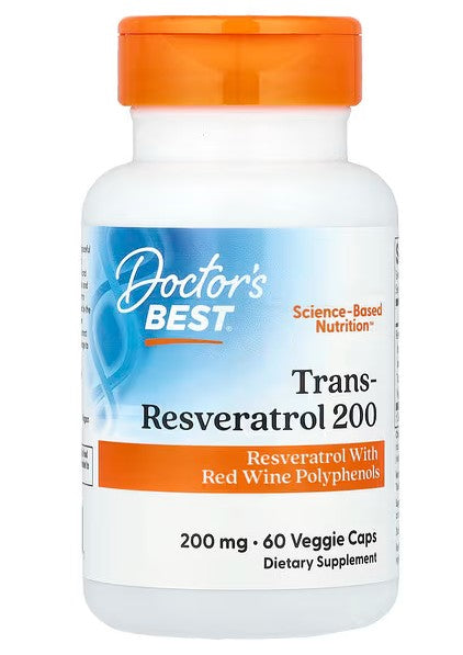 Doctor's Best Trans-resveratrool, 200 mg – 60 kapslit