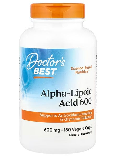 Doctor's Best alfa-lipoehape, 600 mg – 180 kapslit