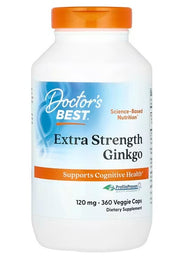 Doctor's Best eriti tugev ginkgo, 120 mg – 360 kapslit