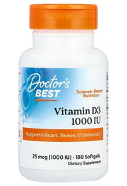 Doctor's Best Doctor's Best D3-vitamiin, 1000 IU – 180 geeli