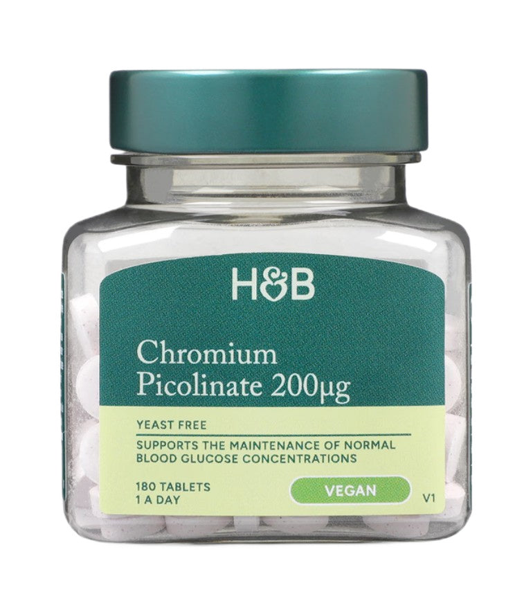 Holland & Barrett kroompikolinaat, 200 mcg – 180 tabletti