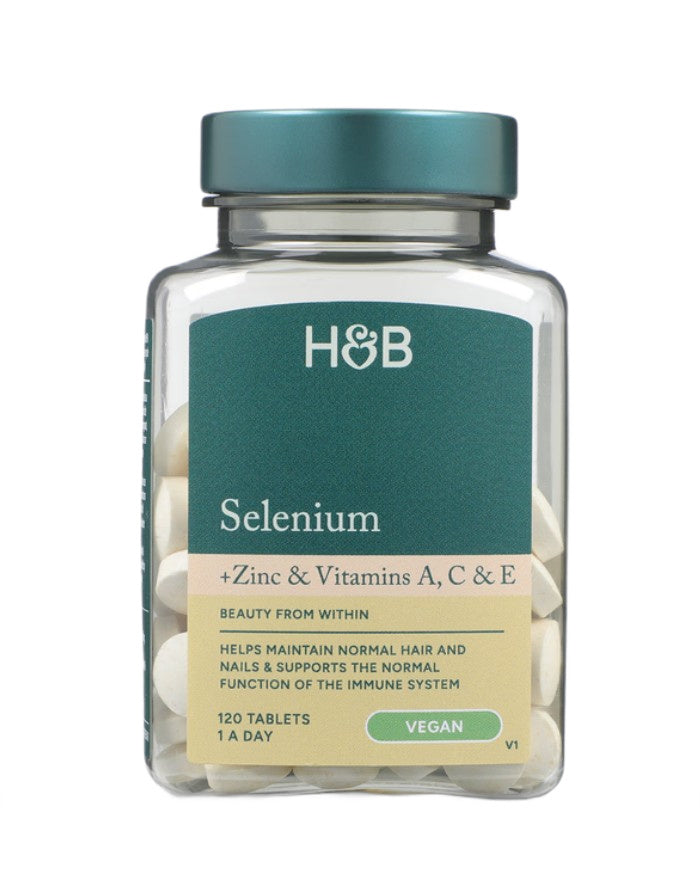 Holland & Barrett seleen + tsink ja vitamiinid A, C ning E – 120 tabletti