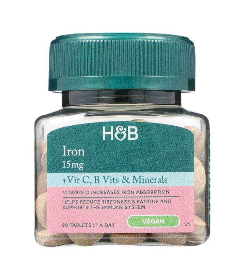 Holland & Barrett Raud, 15 mg vitamiinide ja mineraalidega – 90 tabletti