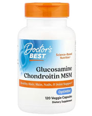 Doctor's Best glükoosamiin ja kondroitiin MSM OptiMSM-iga – 120 kapslit