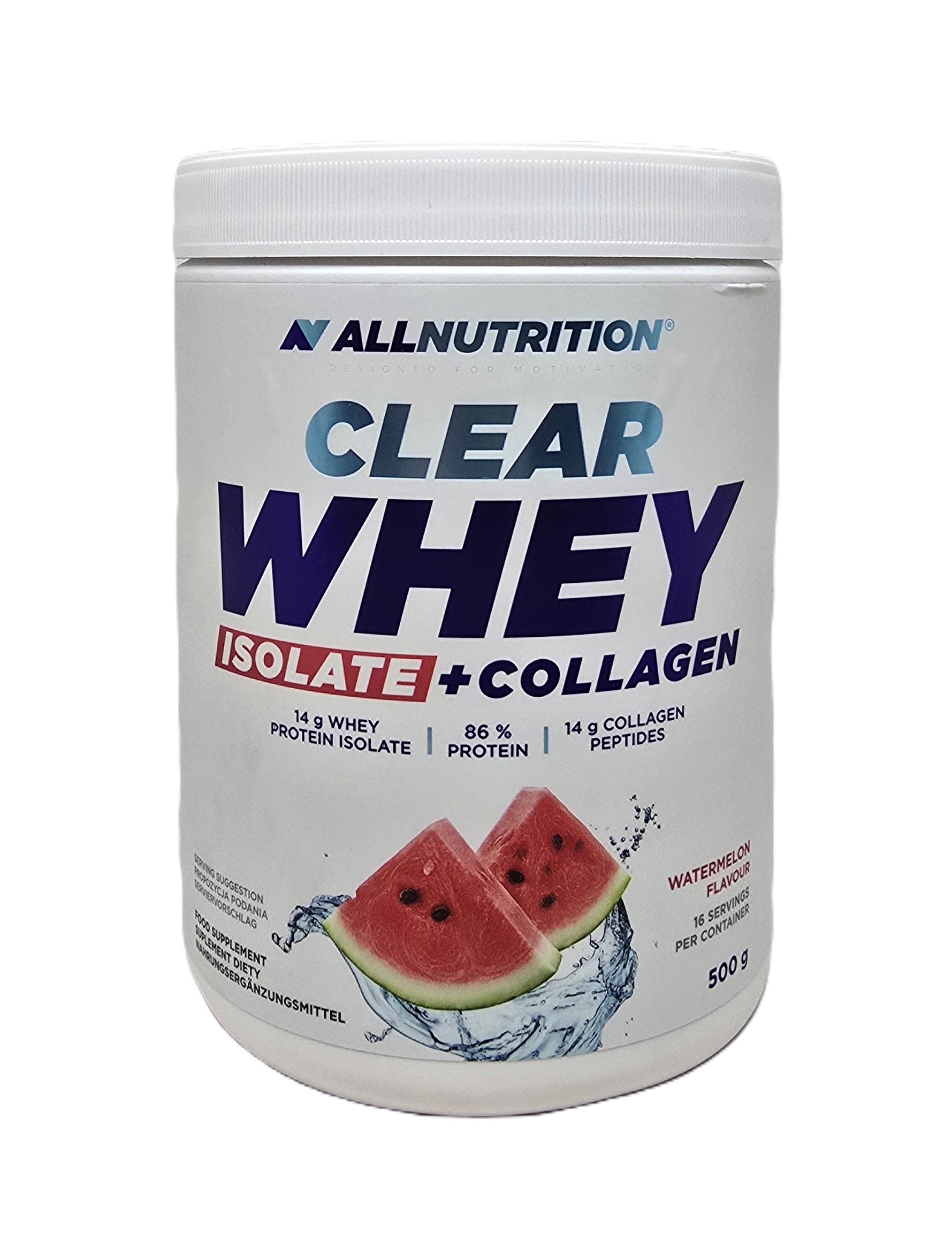 Allnutrition läbipaistev vadaku isolaat + kollageen, arbuusi maitse – 500 g