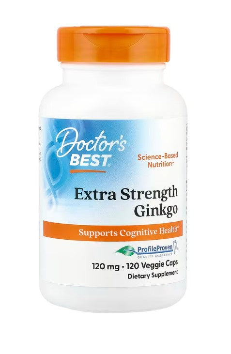 Doctor's Best ülisuur ginkgo, 120 mg – 120 kapslit