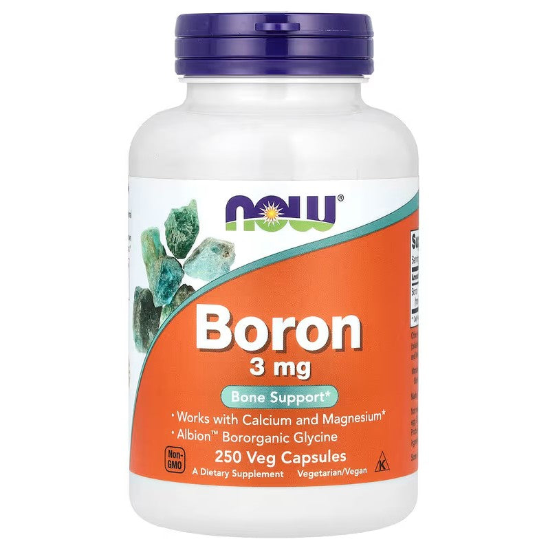 NOW Foods boor, 3 mg – 250 kapslit