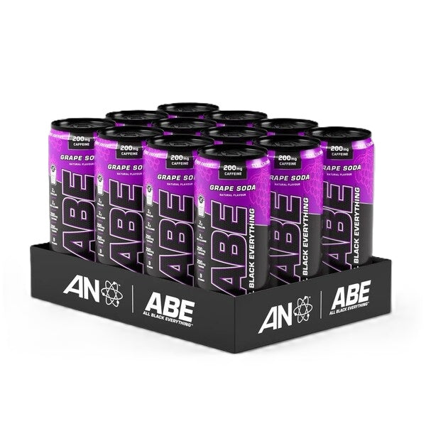 Applied Nutrition ABE Energy + Performance purgid, viinamarja kihisevad joogid – 12 x 330 ml.