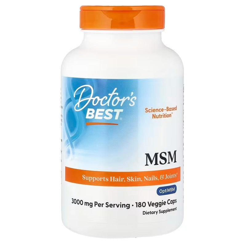 Doctor's Best MSM koos OptiMSM-iga, 3000 mg – 180 kapslit