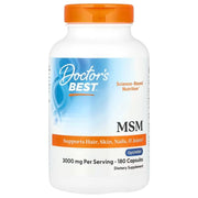 Doctor's Best MSM with OptiMSM, 3000 mg – 180 kapslit