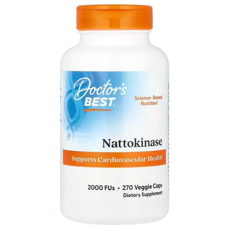 Doctor's Best nattokinaas, 2000 FU – 270 kapslit