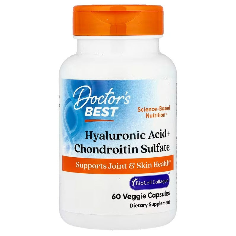 Doctor's Best hüaluroonhape + kondroitiinsulfaat BioCell kollageeniga – 60 kapslit