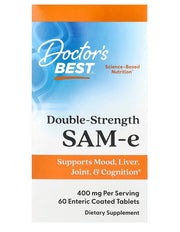 Doctor's Best SAM-e, 400 mg kahekordse tugevusega – 60 tabletti