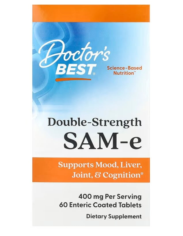 Doctor's Best SAM-e, 400 mg kahekordse tugevusega – 60 tabletti