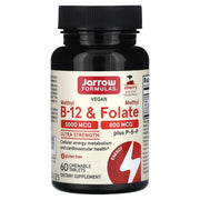 Jarrow Formulas metüül B-12 5000 mcg ja metüülfolaat 800 mcg, kirsimaitsega - 60 närimistabletti