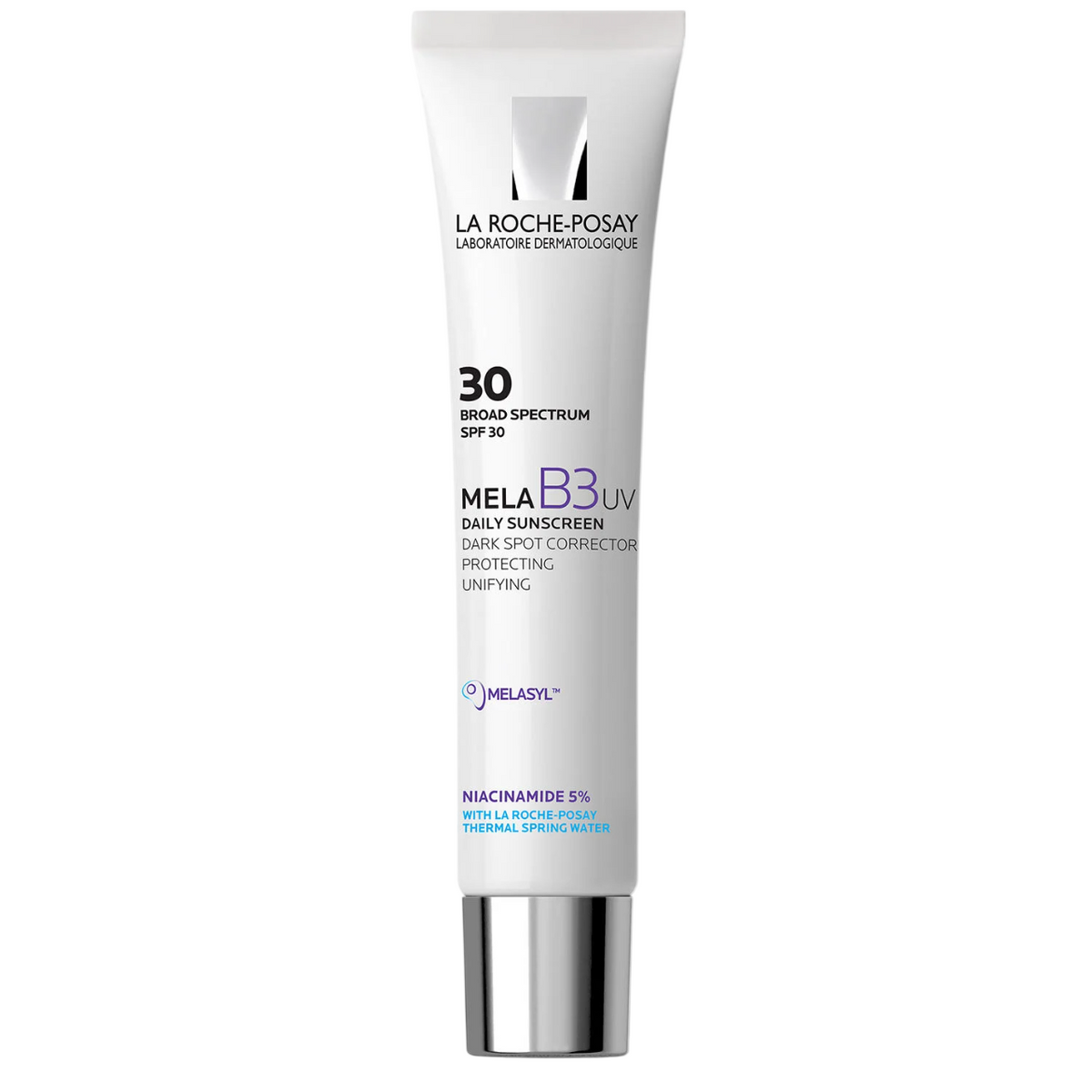 La Roche-Posay, Mela B3, niacinamidas, visiems odos tipams, rytinis, lengvas kremas veidui, SPF30, 40 ml