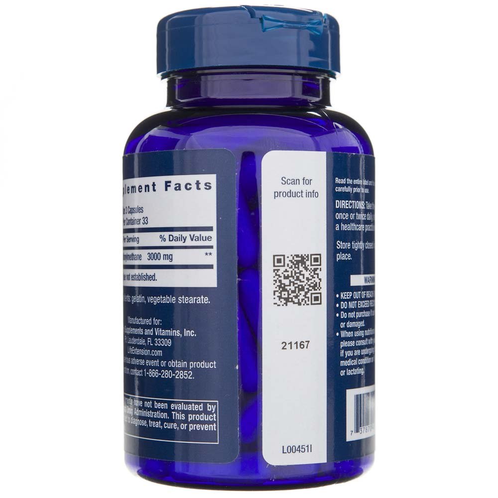 LIFE EXTENSION MSM (metüülsulfonüülmetaan) 1000 mg - 100 kapslit